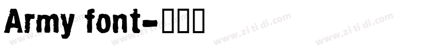 Army font字体转换